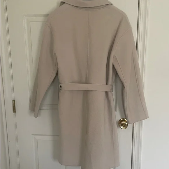 Lafayette 148 New York Beige Belted Coat - Picture 6 of 8